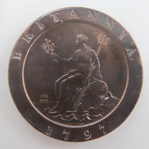 2246 - 1797 - cartwheel twopence of George III - VF. UK P&P Group 0 (£6+VAT for the first lot and £1+VAT fo... 