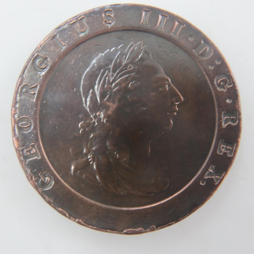 2246 - 1797 - cartwheel twopence of George III - VF. UK P&P Group 0 (£6+VAT for the first lot and £1+VAT fo... 