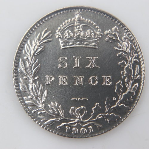 2254 - 1901 - silver sixpence of queen Victoria - aEF. UK P&P Group 0 (£6+VAT for the first lot and £1+VAT ... 