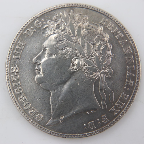 2255 - 1821 - silver half crown of George IV - nEF. UK P&P Group 0 (£6+VAT for the first lot and £1+VAT for... 