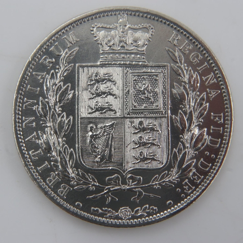 2266 - 1880 - silver half crown of queen Victoria - EF. UK P&P Group 0 (£6+VAT for the first lot and £1+VAT... 