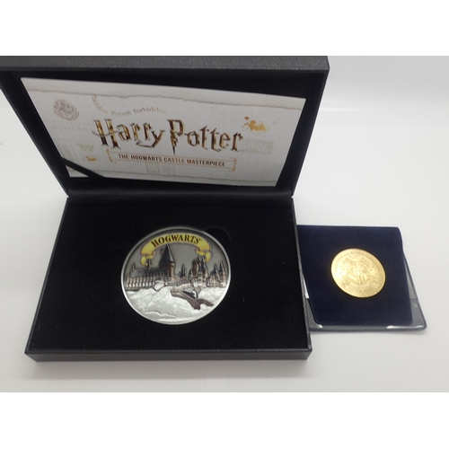 2272 - A cased large Harry Potter coin with a Westminster Harry Potter coin. UK P&P Group 1 (£16+VAT for th... 