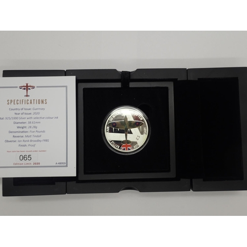 2274 - Battle of Britain 80th anniversary £5 silver proof coin. UK P&P Group 1 (£16+VAT for the first lot a... 