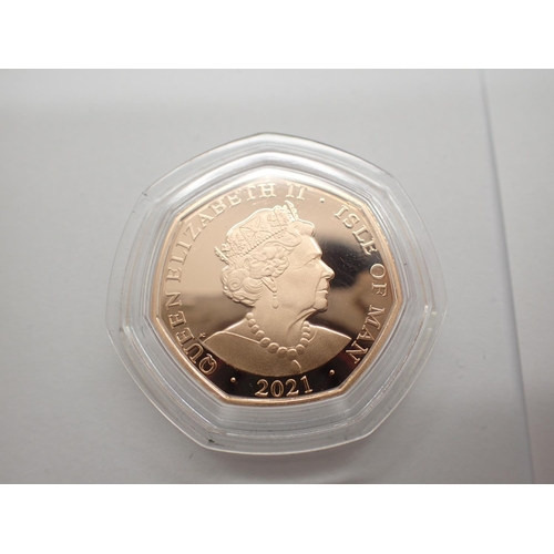 2295 - 22ct gold proof Queens 90th birthday 50p, 15.5g. UK P&P Group 1 (£16+VAT for the first lot and £2+VA... 