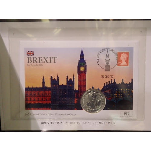 2321 - Limited Edition 1oz silver proof Brexit Commemorative Britannia coin cover. UK P&P Group 1 (£16+VAT ... 