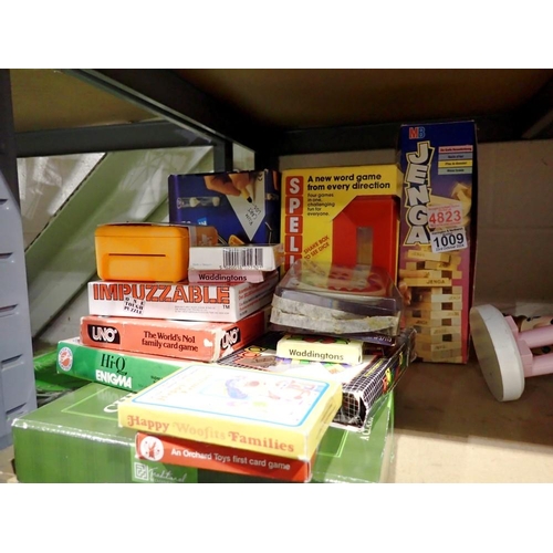 1009 - Mixed board games to include Jenga. Not available for in-house P&P