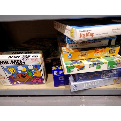 1019 - Mixed jigsaws to include Mr Men. Not available for in-house P&P