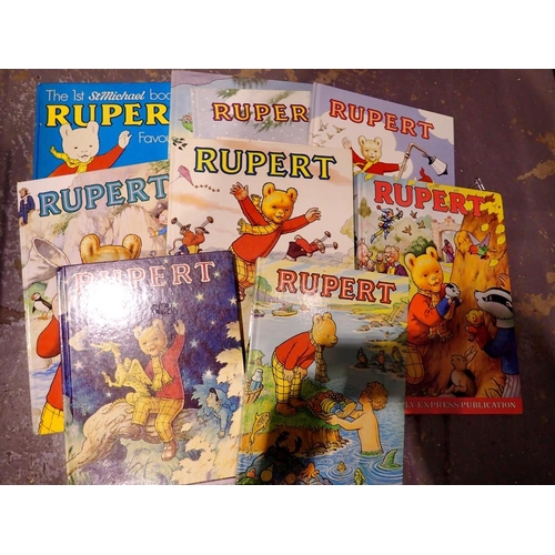 1035 - ***WITHDRAWN***Nine vintage Rupert annuals. Not available for in-house P&P