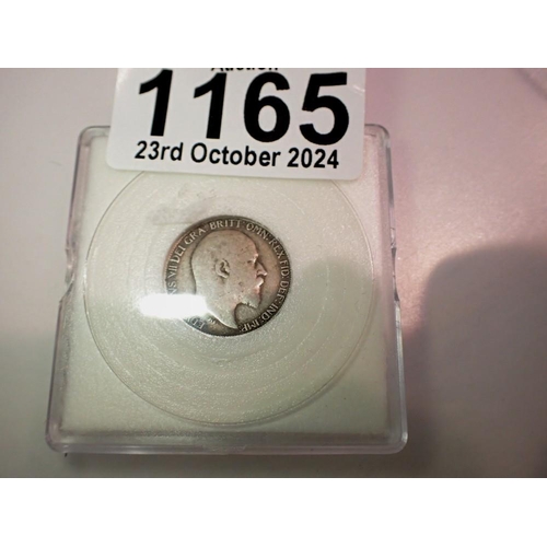 1165 - 1910 - silver sixpence of kign Edward vii. UK P&P Group 0 (£6+VAT for the first lot and £1+VAT for s... 