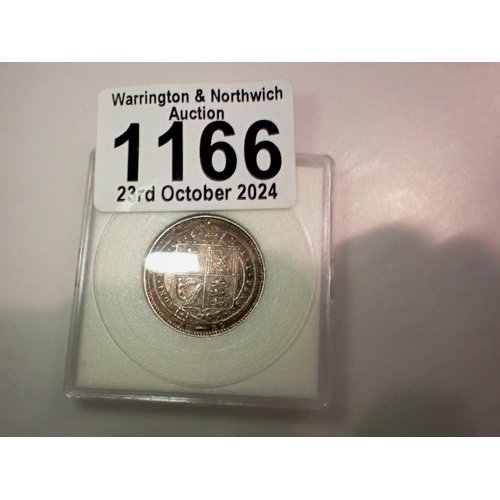 1166 - 1889 - silver shilling of queen Victoria.UK P&P Group 0 (£6+VAT for the first lot and £1+VAT for sub... 