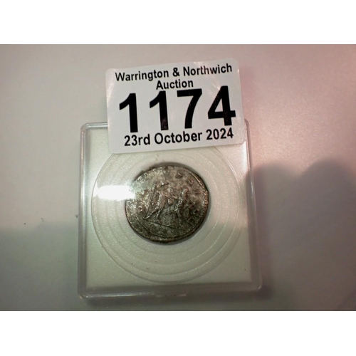 1174 - Ancient Roman silver double Denarius. UK P&P Group 0 (£6+VAT for the first lot and £1+VAT for subseq... 