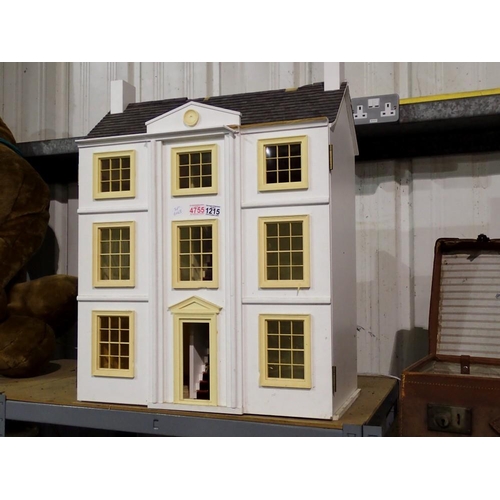 1215 - Hand made custom wooden dolls house, 60 x 32 x 78 cm H. Not available for in-house P&P