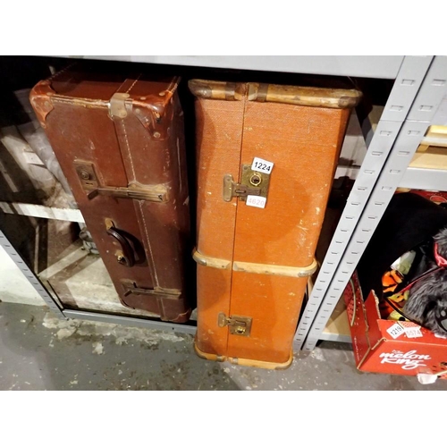 1224 - Five vintage trunks and suitcases. Not available for in-house P&P