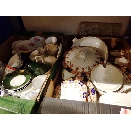 1281 - Two boxes of mixed ceramic tea sets. Not available for in-house P&P