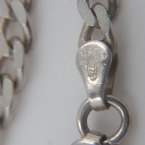 23 - 925 silver curb-link neck chain, L: 50 cm. UK P&P Group 0 (£6+VAT for the first lot and £1+VAT for s... 