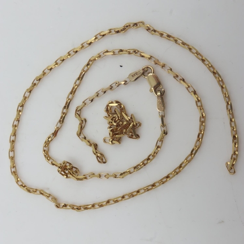 24 - 9ct gold chain, broken. 3.0g. UK P&P Group 0 (£6+VAT for the first lot and £1+VAT for subsequent lot... 