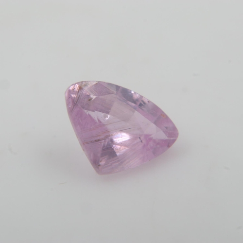 33 - Natural loose 0.65 carat cushion triangular cut pink sapphire, likely Ceylon origin (no cert). UK P&... 