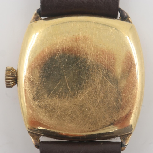 87 - OMEGA: 18ct gold cased 1930s gents wristwatch with subsidiary seconds dial, working at lotting. UK P... 