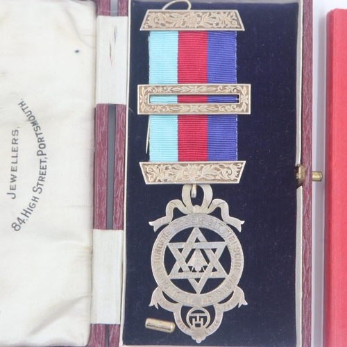 102 - Royal Arch Provincial Chapter hallmarked silver breast jewel, with Complete Workings and Regulations... 