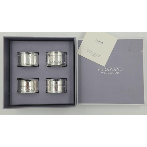 124 - Set of four Wedgwood Vera Wang napkin rings, boxed. UK P&P Group 1 (£16+VAT for the first lot and £2... 