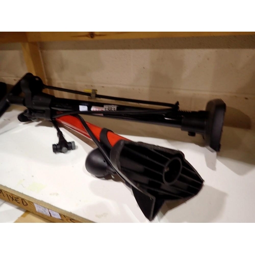 1563 - Bontrager Re-Charger floor pump with a similar unbranded example. Not available for in-house P&P