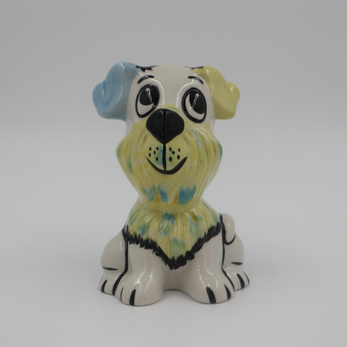 212 - Lorna Bailey dog, Wuf-Wuf, no cracks or chips. H: 12cm. UK P&P Group 1 (£16+VAT for the first lot an... 