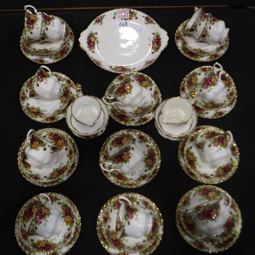 223 - Forty one pieces of Royal Albert tea ware in the Old Country Roses pattern. Not available for in-hou... 