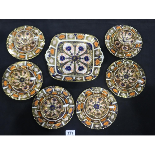 227 - Royal Crown Derby Old Imari pattern nineteen piece tea set, all pieces good, no issues noted. Not av... 