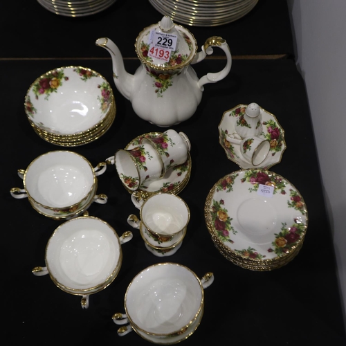 229 - Thirty five pieces of Royal Albert coffee and dinnerware. Not available for in-house P&P