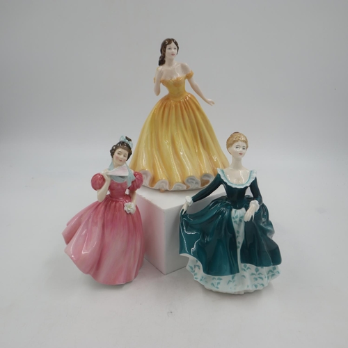 256 - Three Royal Doulton figures, Elizabeth HN4426, Janine HN2461 and Camellia HN2222. UK P&P Group 3 (£3... 