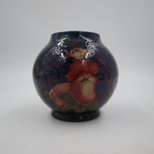 263 - Moorcroft vase in the Blue Finches pattern by Sally Tuffin, H: 17 cm, no cracks or chips. UK P&P Gro... 