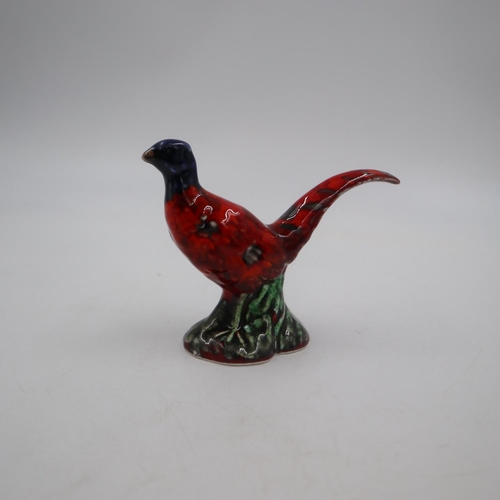 265 - Anita Harris pheasant, signed in gold, no cracks or chips. H: 11cm. UK P&P Group 1 (£16+VAT for the ... 