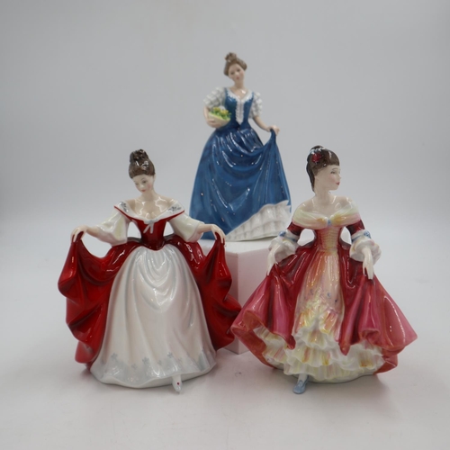 269 - Royal Doulton lady figurines, Helen HN3601, Southern Belle HN2229, and Sara HN2265 (3). UK P&P Group... 