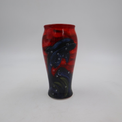 274 - Anita Harris dolphin vase, signed in gold, no cracks or chips. H: 18cm. UK P&P Group 1 (£16+VAT for ... 