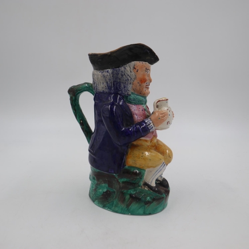 276 - Old Charley 19th century Toby jug. H: 23cm. UK P&P Group 2 (£20+VAT for the first lot and £4+VAT for... 