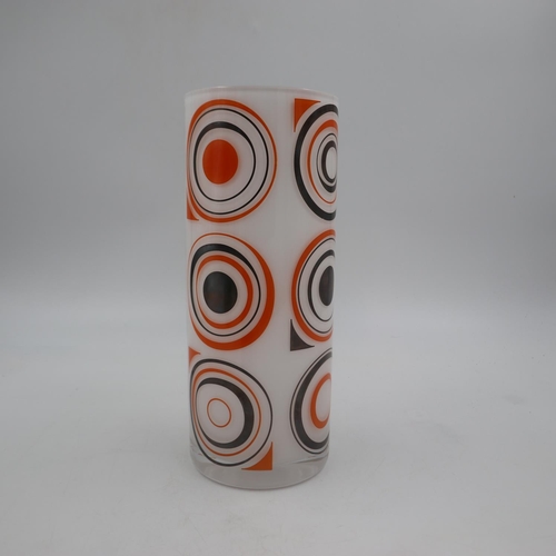 300 - Egizia Italian art glass cylindrical vase, H: 30cm. Not available for in-house P&P