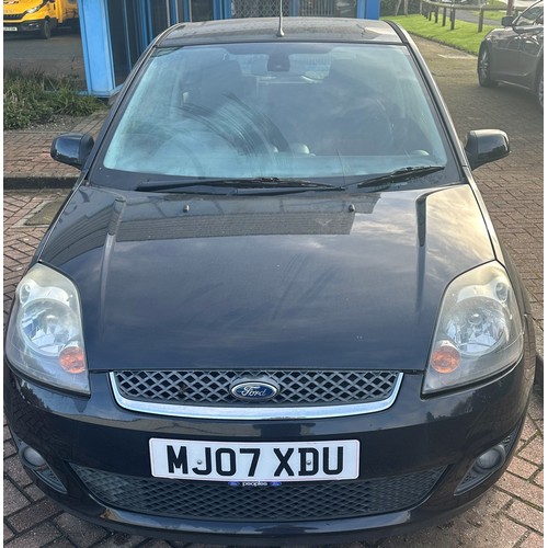 1000B - Ford Fiesta Zetec Climate, 1.2L, Black, reg MJ07 XDU, 37,949 Miles, MOT expired 18/10/2024, Two keys... 