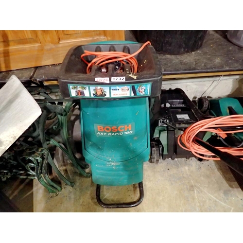 1732 - Bosch AXT rapid 180 garden shredder. All electrical items in this lot have been PAT tested for safet... 