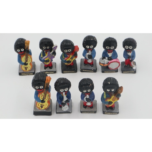 154 - Group of ten Robertson's Golly musician figures, H: 73mm. UK P&P Group 2 (£20+VAT for the first lot ... 