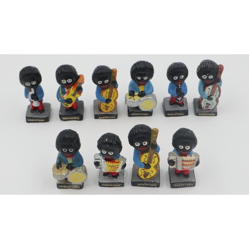 155 - Group of ten Robertsons Golly musician figures H: 73cm. UK P&P Group 2 (£20+VAT for the first lot an... 