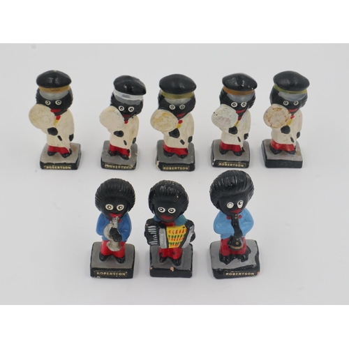 156 - Five Robertsons Golly lollipop men, with three musician figures. UK P&P Group 2 (£20+VAT for the fir... 