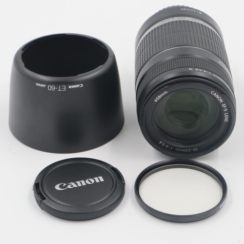 164 - Canon EOS EFS 55-250mm lens. UK P&P Group 2 (£20+VAT for the first lot and £4+VAT for subsequent lot... 