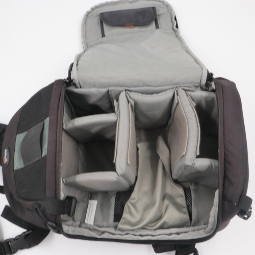 168 - Lowepro padded camera cross-body rucksack and a further Lowepro camera case. UK P&P Group 2 (£20+VAT... 