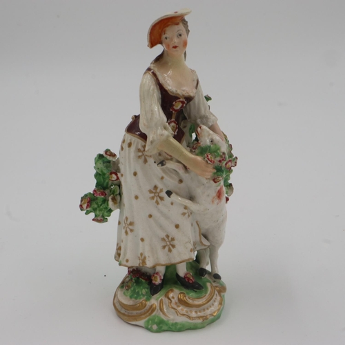 175 - Four late 18th century Derby figures, largest H: 18 cm. Not available for in-house P&P