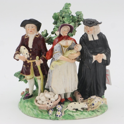 178 - Late 18th century Derby bocage figural group, H: 15 cm. Minor petal/leaf losses, minor paint loss. N... 