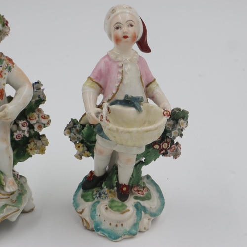 179 - Three early 19th century Derby figures, largest H: 13cm. Not available for in-house P&P