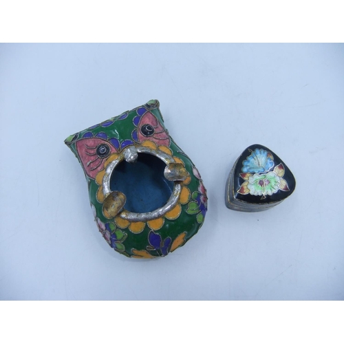 309 - Two Cloisonné and enamelled items. UK P&P Group 1 (£16+VAT for the first lot and £2+VAT for subseque... 