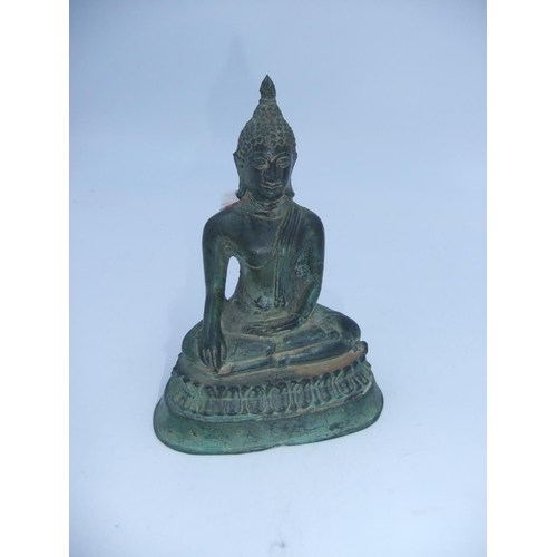 315 - Nineteenth century bronze Buddha, H: 17cm. UK P&P Group 1 (£16+VAT for the first lot and £2+VAT for ... 