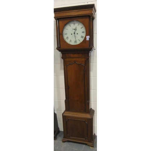 338 - George Lupton of Altringham 8-day longcase clock, with circular enamelled dial and subsidiary second... 