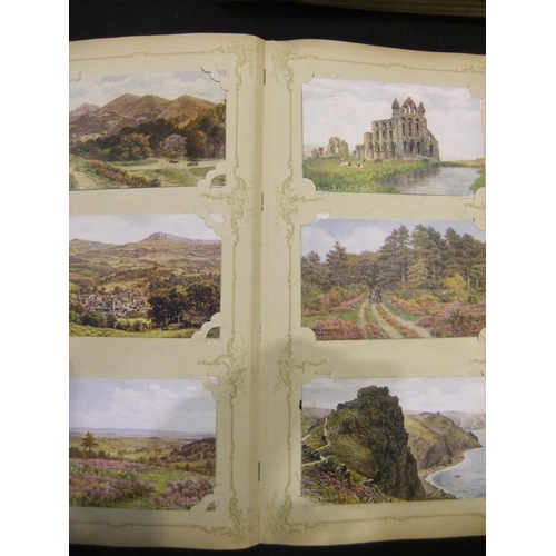 349 - Postcard album containing approximately 140 AR Quinton postcards. UK P&P Group 1 (£16+VAT for the fi... 